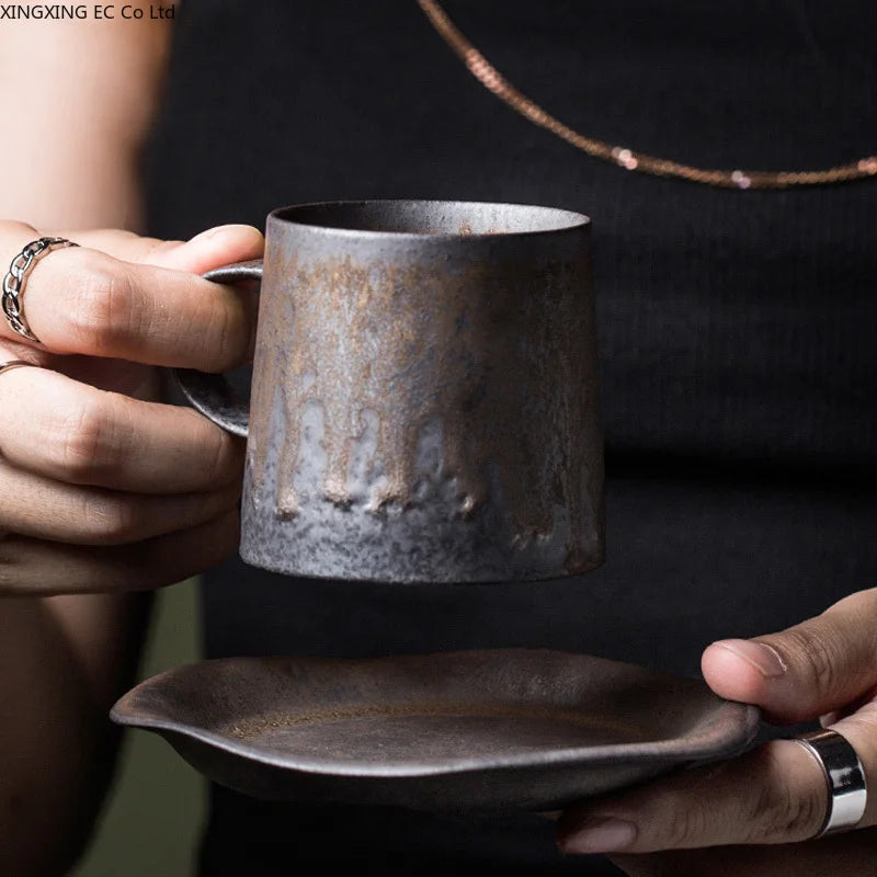 Japanese Style Tea Cup and Saucer – Retro Elegant Set