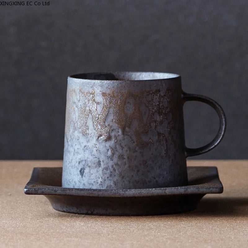 Japanese Style Tea Cup and Saucer – Retro Elegant Set