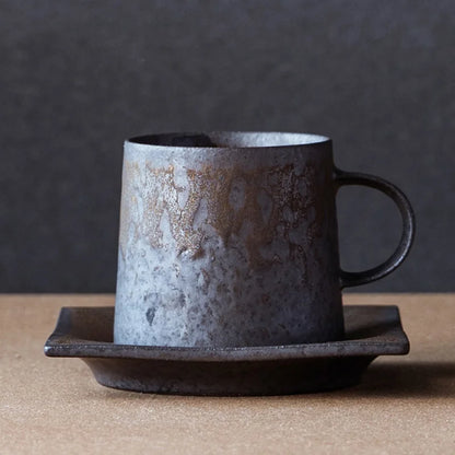 Japanese Style Tea Cup and Saucer – Retro Elegant Set