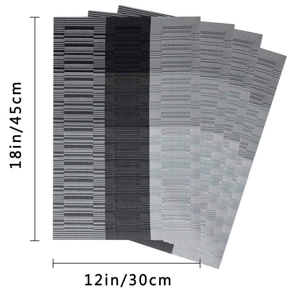 Elegance Weave Heat-Resistant Placemats