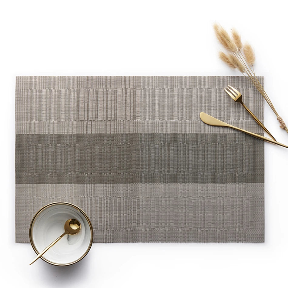 Elegance Weave Heat-Resistant Placemats