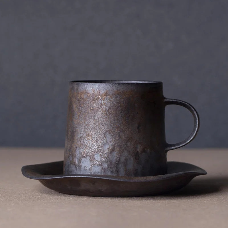 Japanese Style Tea Cup and Saucer – Retro Elegant Set