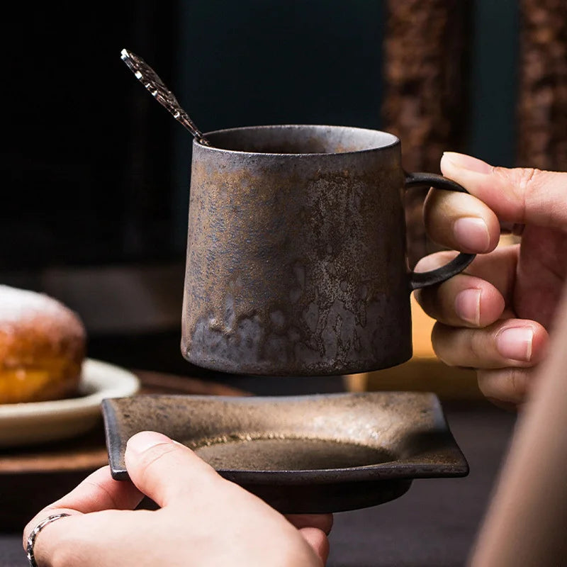 Japanese Style Tea Cup and Saucer – Retro Elegant Set