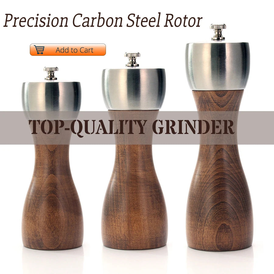 Molinillo de pimienta - Salero y pimentero acrílico Grosor ajustable mediante rotor de cerámica Accesorios de cocina