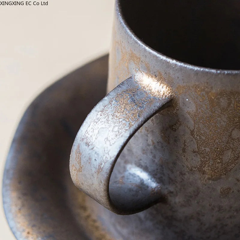 Japanese Style Tea Cup and Saucer – Retro Elegant Set