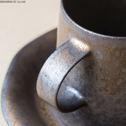 Japanese Style Tea Cup and Saucer – Retro Elegant Set