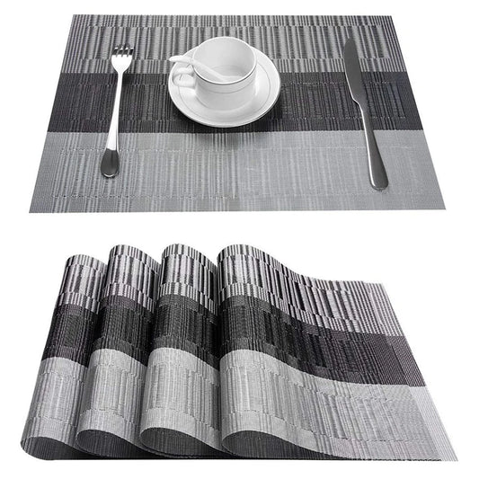 Elegance Weave Heat-Resistant Placemats