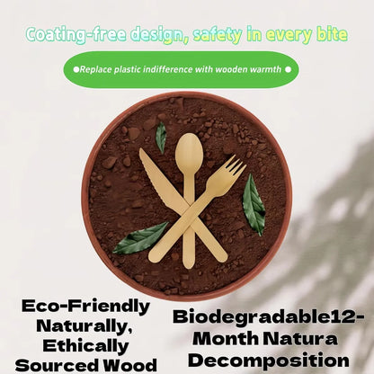 EcoWood Essentials – Sustainable Disposable Wooden Cutlery