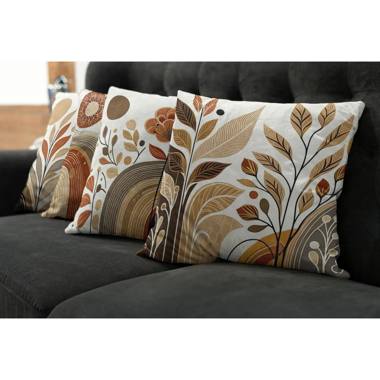 18x18inch Geometric Art Pattern Pillow Cover Machine Washable Square Cushion Covers For Home Decor and Gift Giving