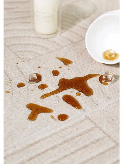 VIKAMA Circular Minimalist Light Luxury Carpet Minimalist Style Sofa Carpet Living Room Home Decoration Washable Floor Mat