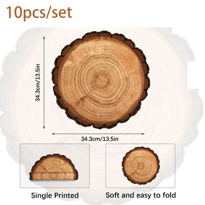 Rustic Tree-Shaped Placemats Set