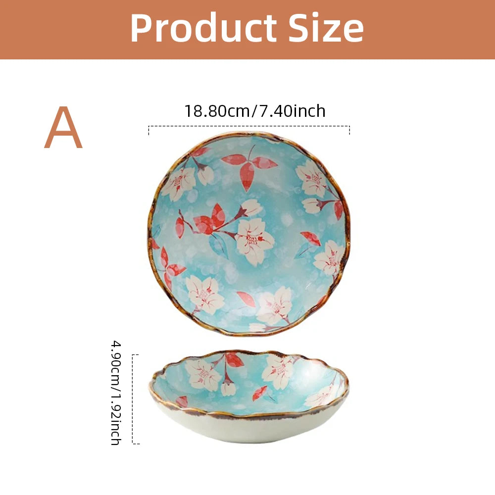 Pratos de cerâmica em estilo japonês