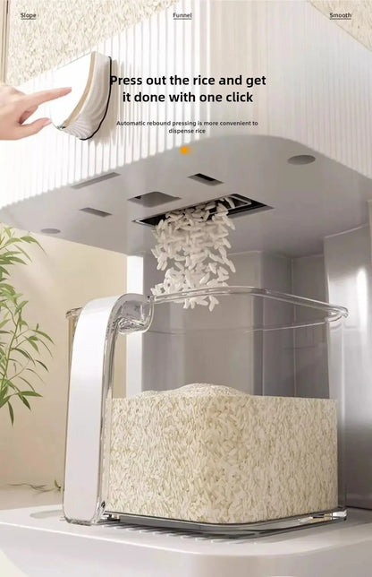 Sealed Rice Storage Container Easy Dispense Kitchen Box