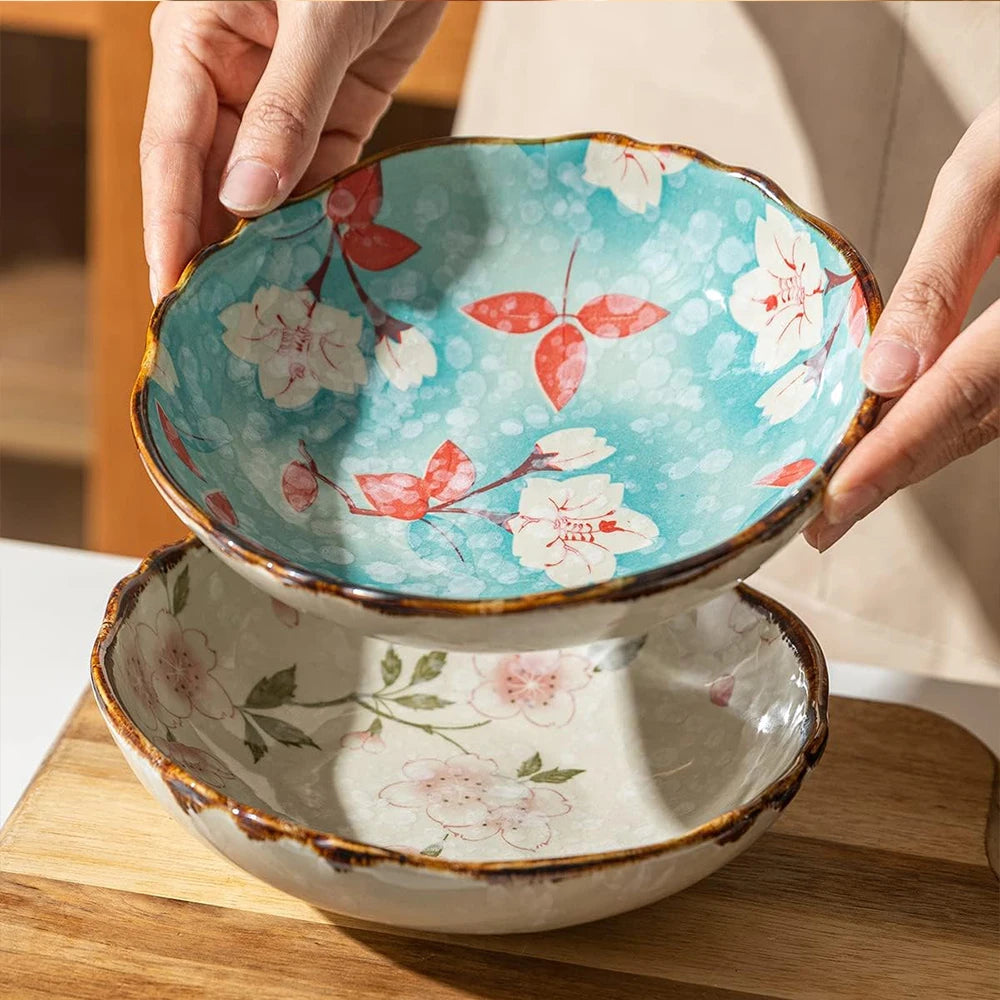 Pratos de cerâmica em estilo japonês