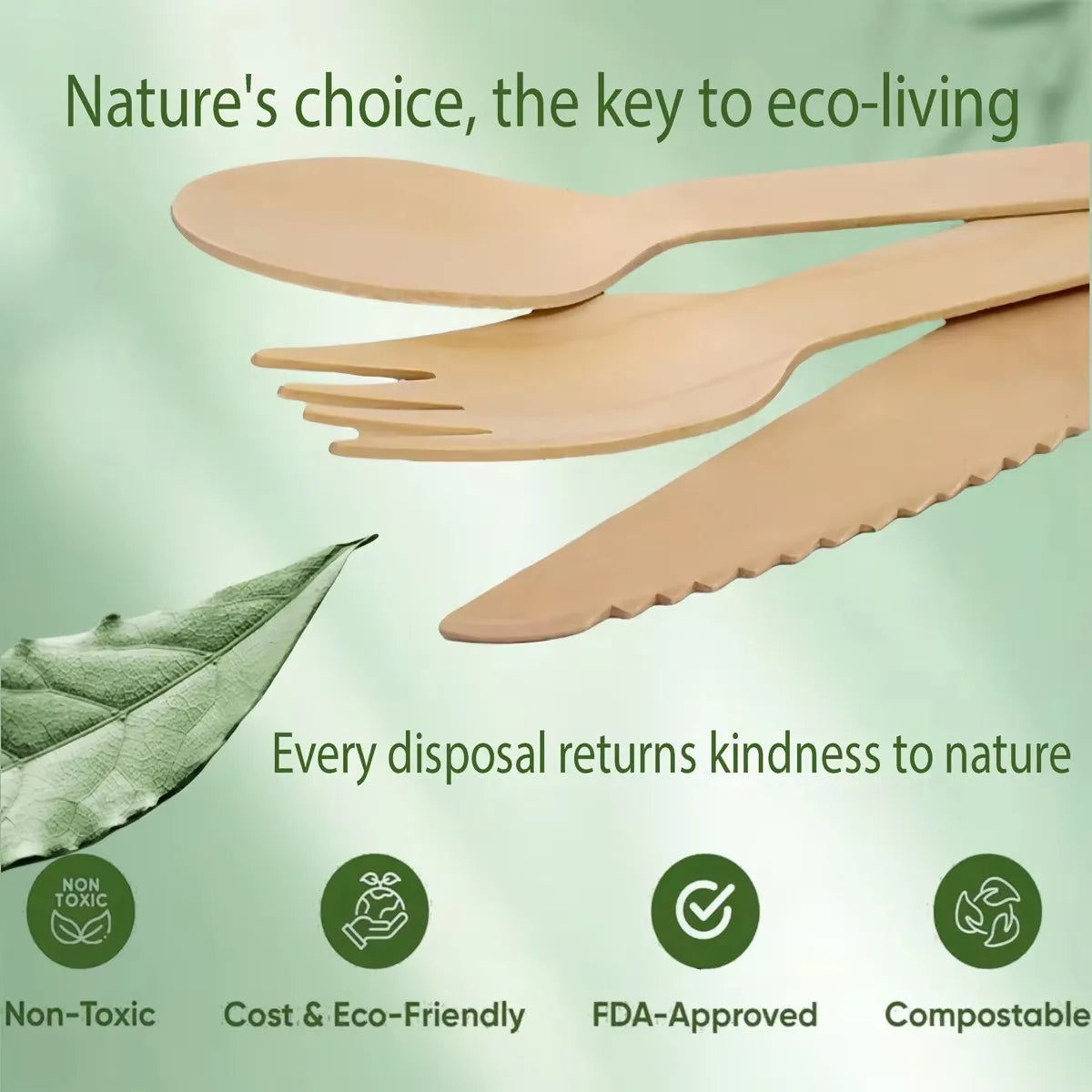 EcoWood Essentials – Sustainable Disposable Wooden Cutlery