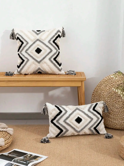 Boho Geometric Throw Pillow Cover