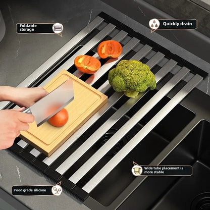 The Sleek, Foldable Sink-Top Dish Drying Revolution