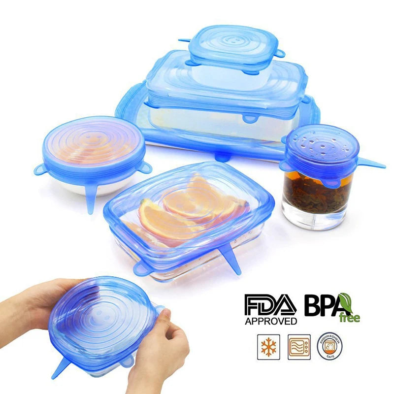 Seal and Store! Flexible Silicone Lids for Fridge and Kitchen Use