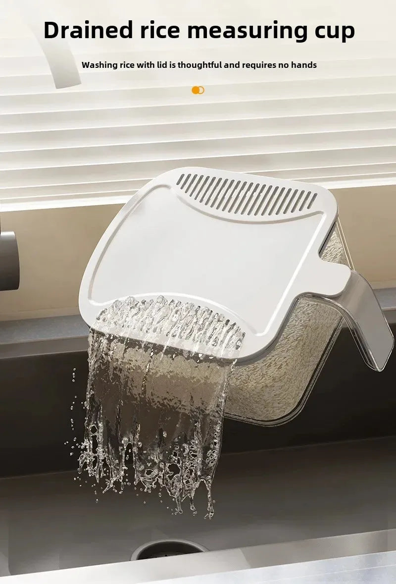 Sealed Rice Storage Container Easy Dispense Kitchen Box