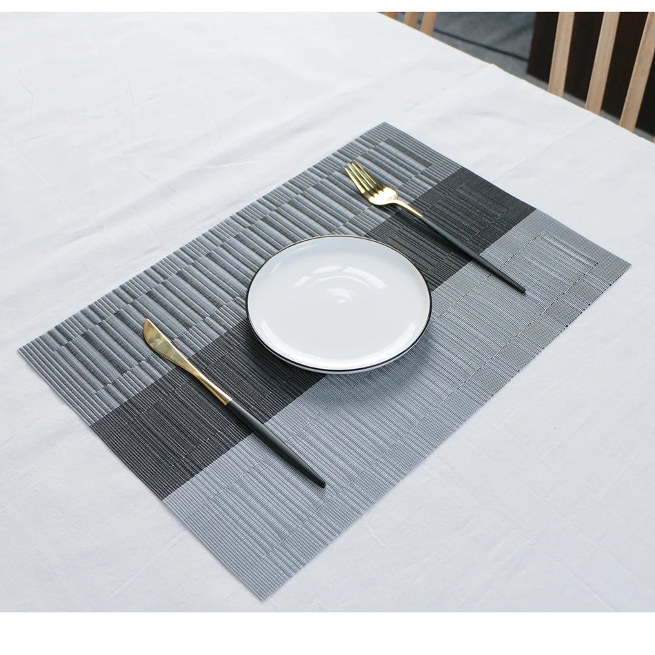 Elegance Weave Heat-Resistant Placemats