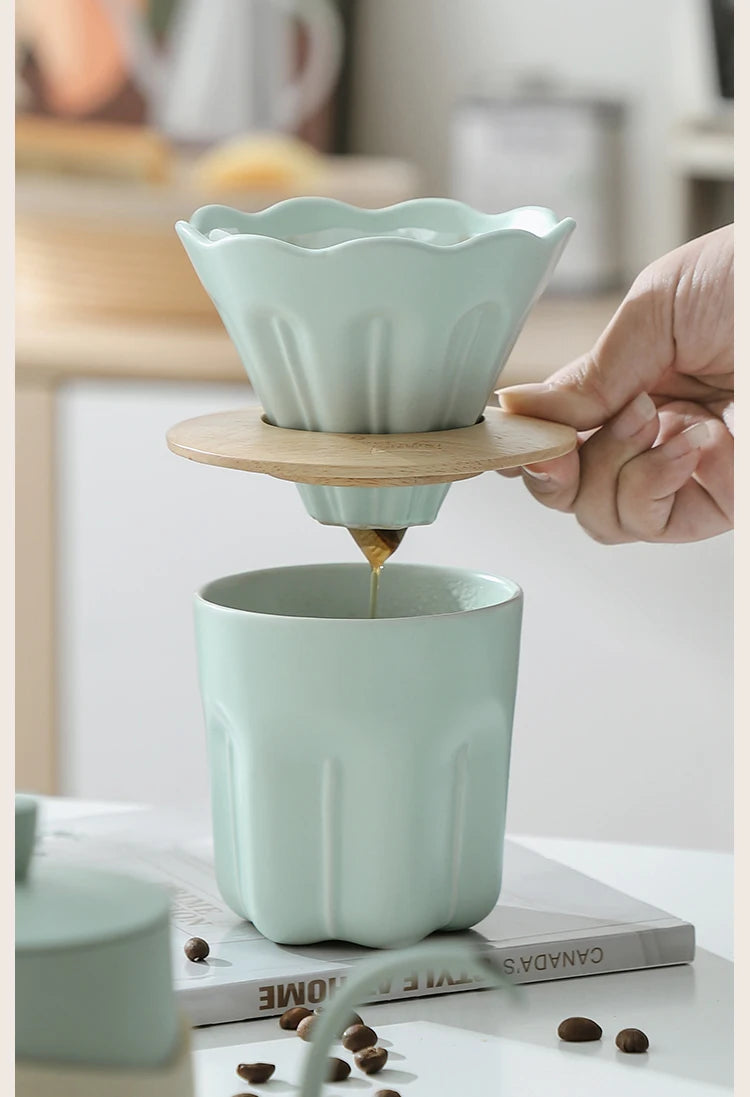 Ceramic Coffee Dripper V01 with Reusable Filter Stand