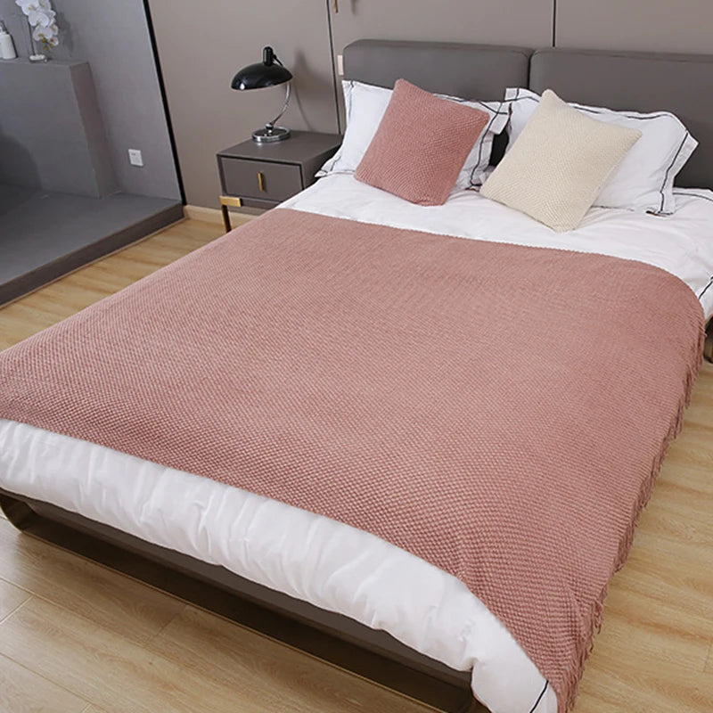 Soft Sofa Blanket Nordic Knitted Blankets Bed Sheet Decor Shawl Sofa Cover with Tassels Scarf Sofa Throw Blanket Drop Shipping
