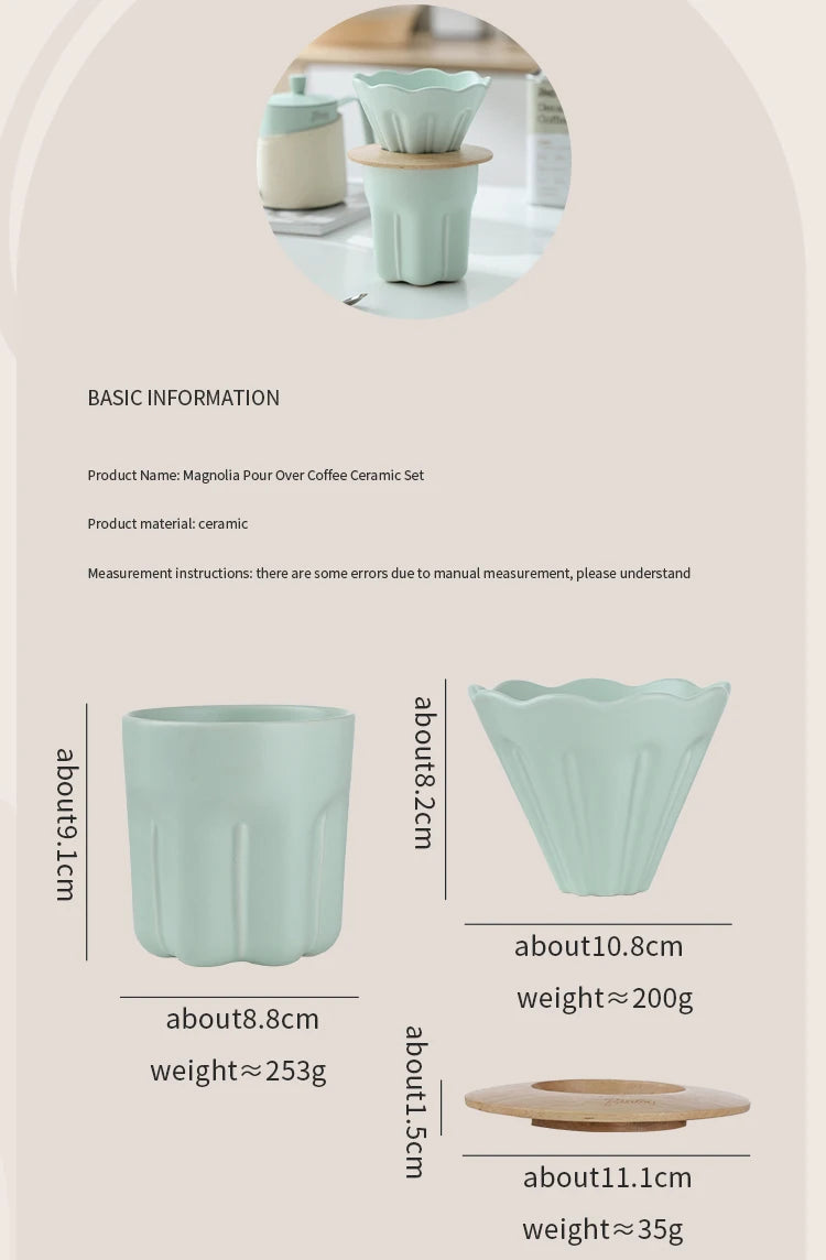 Ceramic Coffee Dripper V01 with Reusable Filter Stand