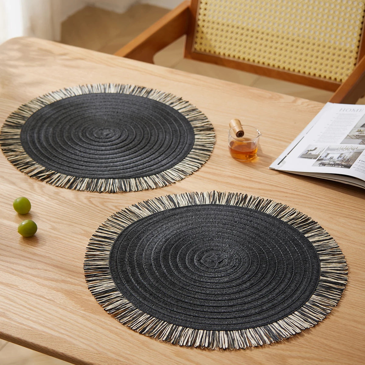 Round Placemats Set of 6 for Dining Table