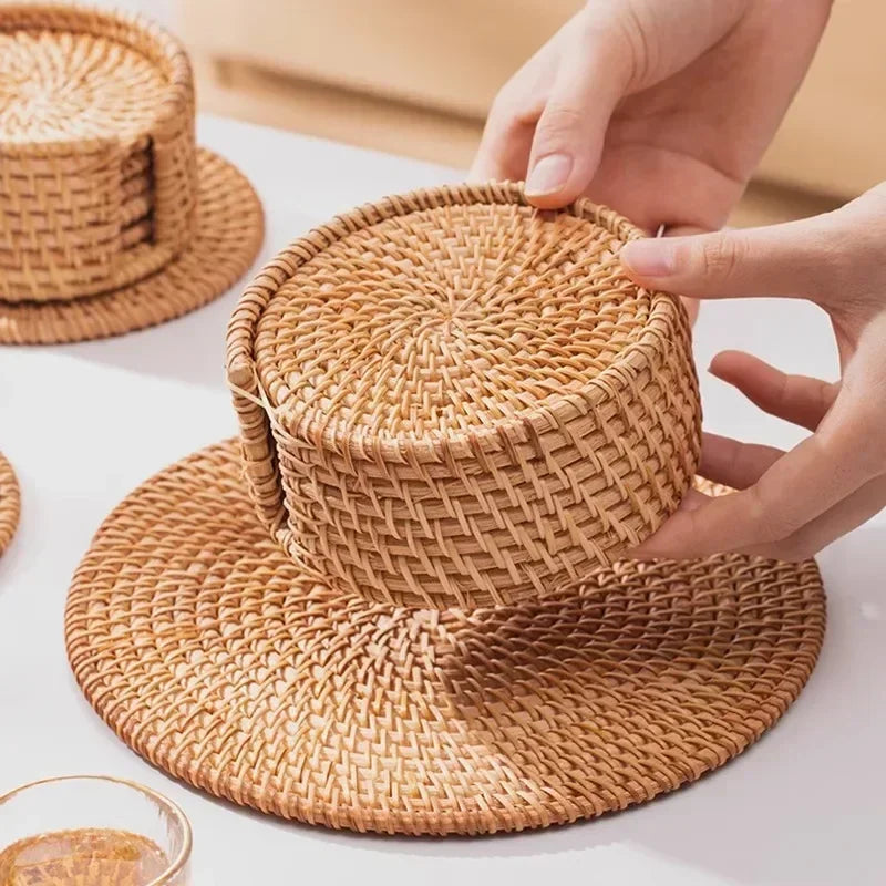 Handmade Rattan Placemat for Natural Dining Decor