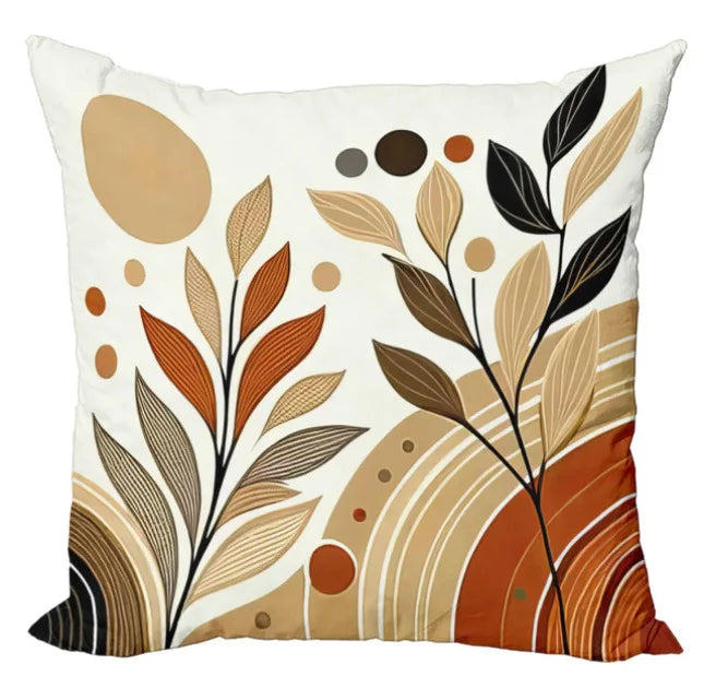 18x18inch Geometric Art Pattern Pillow Cover Machine Washable Square Cushion Covers For Home Decor and Gift Giving