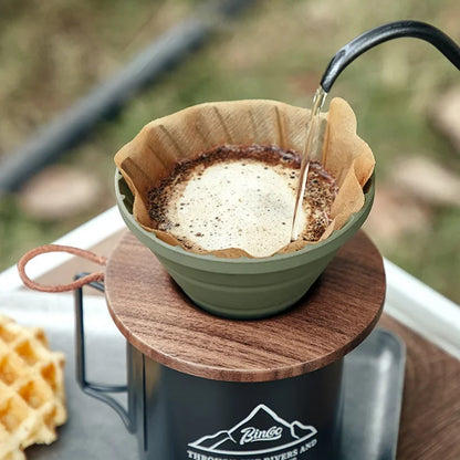 Coador de café dobrável de silicone para viagens