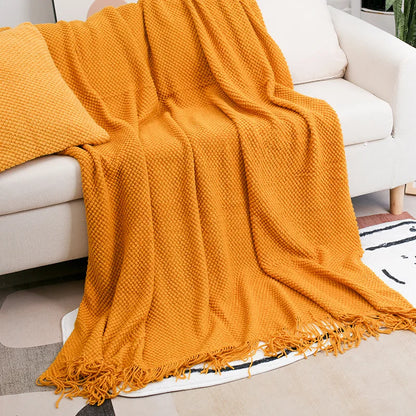 Soft Sofa Blanket Nordic Knitted Blankets Bed Sheet Decor Shawl Sofa Cover with Tassels Scarf Sofa Throw Blanket Drop Shipping