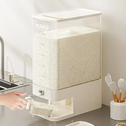 Sealed Rice Storage Container Easy Dispense Kitchen Box