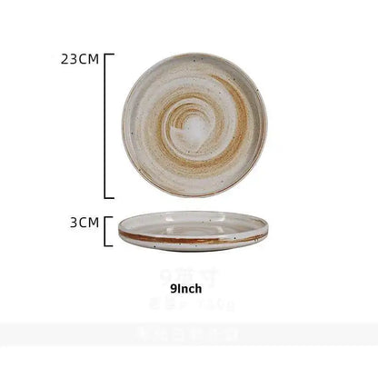 Prato Cerâmico Japonês Borda Reta – Mesa Sofisticada