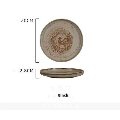 Prato Cerâmico Japonês Borda Reta – Mesa Sofisticada