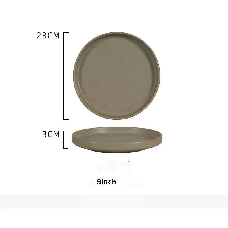 Prato Cerâmico Japonês Borda Reta – Mesa Sofisticada