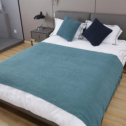 Soft Sofa Blanket Nordic Knitted Blankets Bed Sheet Decor Shawl Sofa Cover with Tassels Scarf Sofa Throw Blanket Drop Shipping
