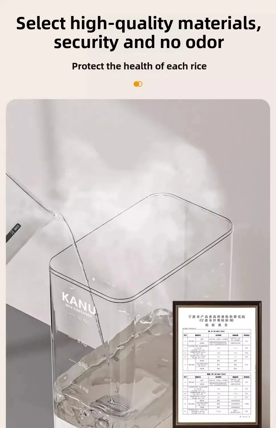 Sealed Rice Storage Container Easy Dispense Kitchen Box