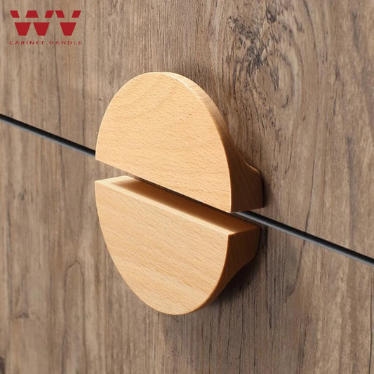 Natural Wood Drawer Handle for Cabinets and Furniture