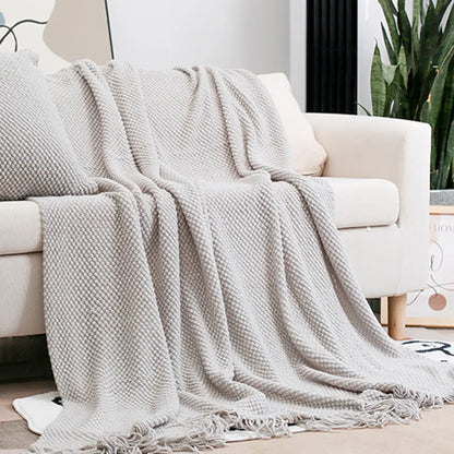 Soft Sofa Blanket Nordic Knitted Blankets Bed Sheet Decor Shawl Sofa Cover with Tassels Scarf Sofa Throw Blanket Drop Shipping