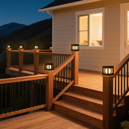 Solar Post Cap Light Easy Outdoor Lighting No Wiring