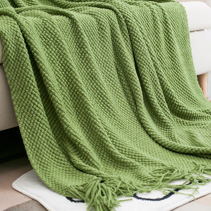 Soft Sofa Blanket Nordic Knitted Blankets Bed Sheet Decor Shawl Sofa Cover with Tassels Scarf Sofa Throw Blanket Drop Shipping