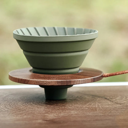 Coador de café dobrável de silicone para viagens