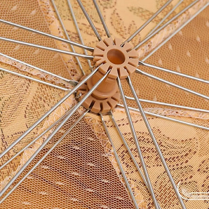 Foldable Food Cover Lace Mesh Vegetable Cover Dustproof Rice Umbrella Style Anti Fly Mosquito Insect Proof Food Bread Cover