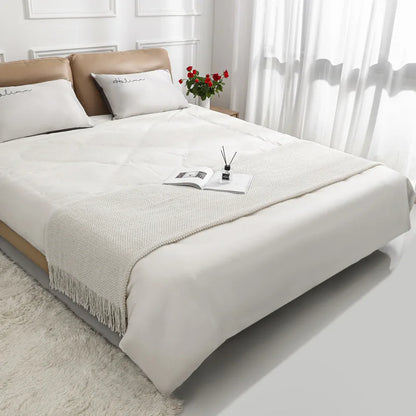 Manta de lujo bohemia y gruesa: decora y calienta tu hogar con elegancia natural