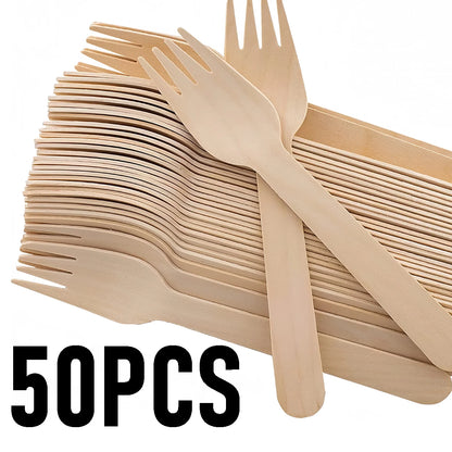 EcoWood Essentials – Sustainable Disposable Wooden Cutlery