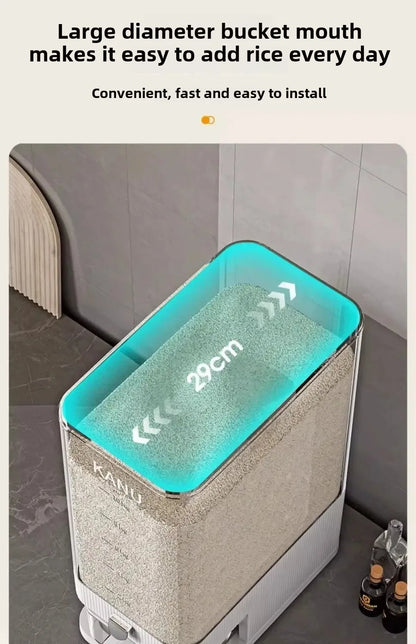 Sealed Rice Storage Container Easy Dispense Kitchen Box