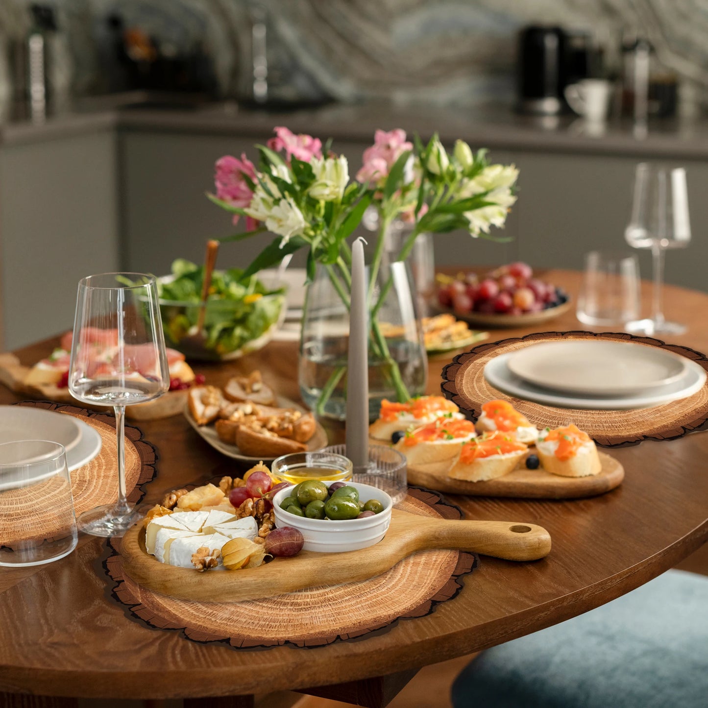 Rustic Tree-Shaped Placemats Set