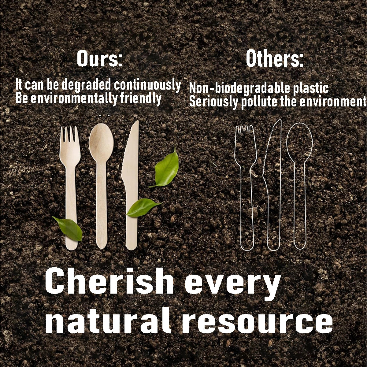 EcoWood Essentials – Sustainable Disposable Wooden Cutlery