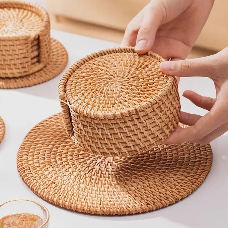 Handmade Rattan Placemat for Natural Dining Decor